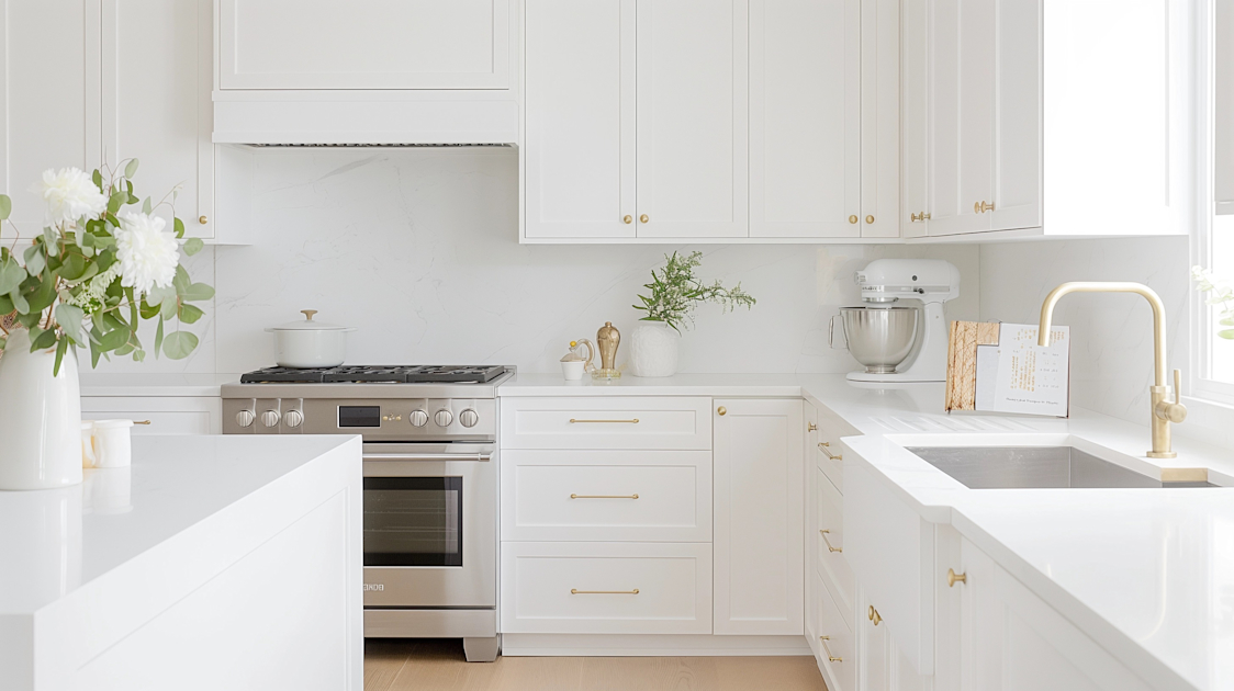 Kitchen renovation with custom cabinetry and large island